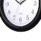 Clockswise Decorative Classic Black Round Wall Clock For Living Room, Kitchen, Dining Room, Plastic QI004510.BK - alternate 6